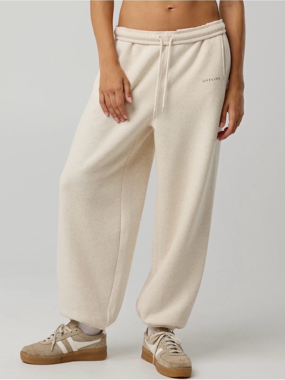 Aerie Offline Cream Cozy Sweatpants